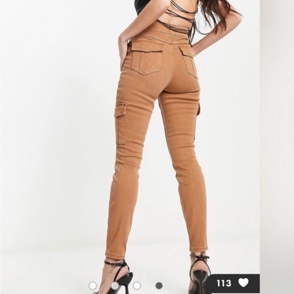 NWT SPANX Stretch Twill Ankle‎ Cargo Pant in Honey Glow Sz S - Picture 11 of 12